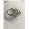 Image 3 : 14K WG Opal & Diamond Ring, 14 Oval Cabochn Cut White Opals 2.25 CT
