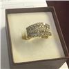 Image 2 : 14K YG Diamond Ring w/9 Marquise Cut Diamonds, 20 Round Brilliant Cut