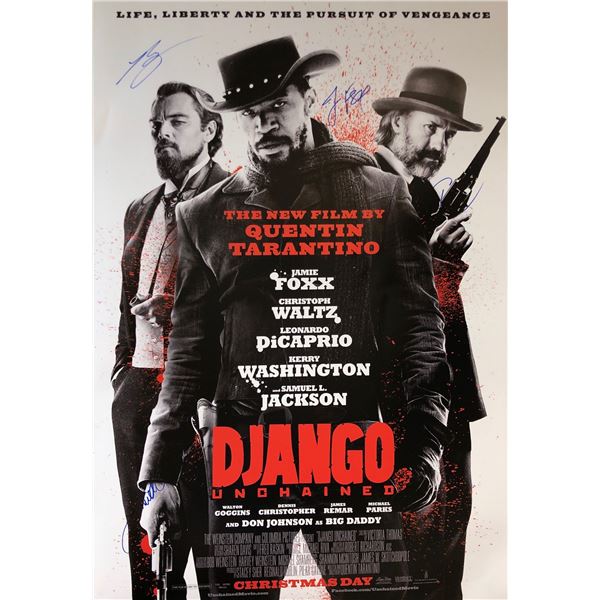 Django Leonardo DiCaprio Autographed Poster