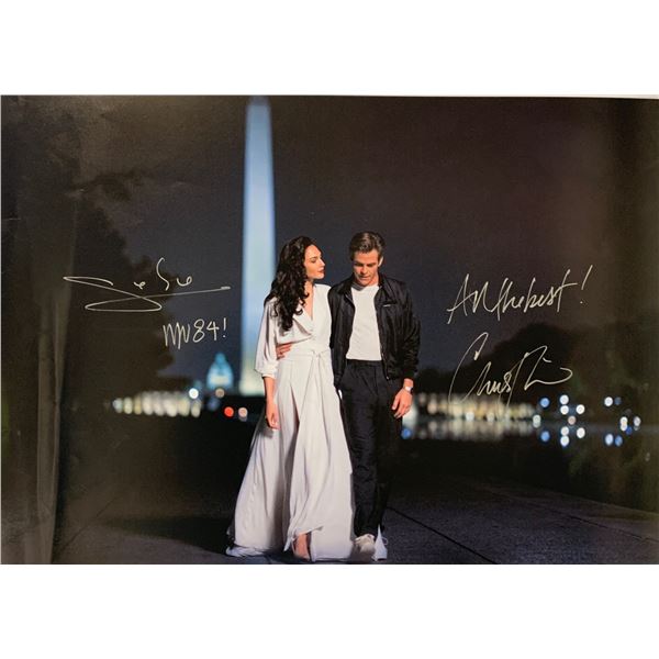 Chris Pine Gal Gadot Autographed Wonder Woman Poster