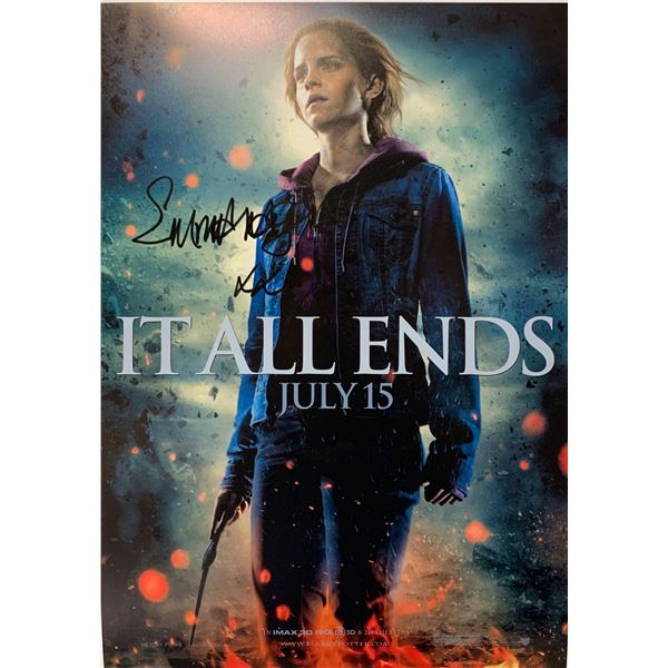 Autographed Harry Potter Emma Watson Poster