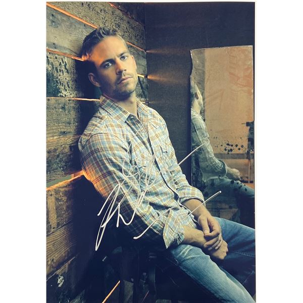 Autograph Signed Paul Walker Photo