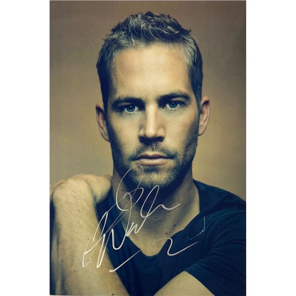 Autograph Signed Paul Walker Photo