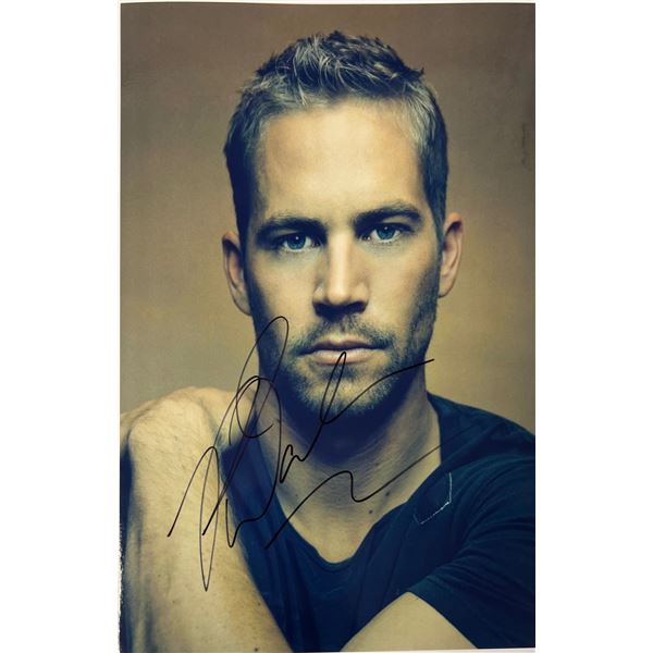 Autograph Signed Paul Walker Photo