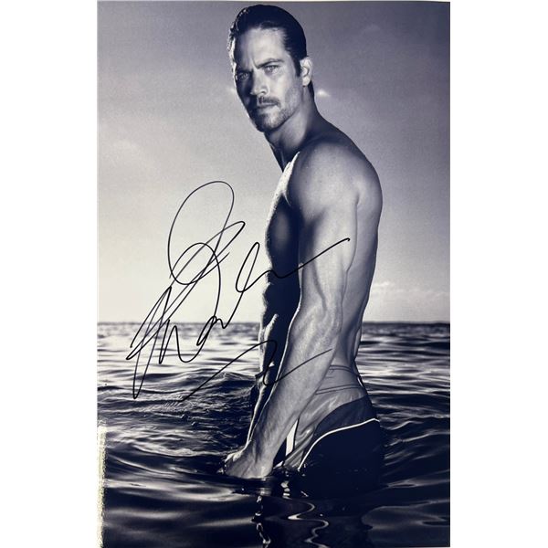 Autograph Signed Paul Walker Photo