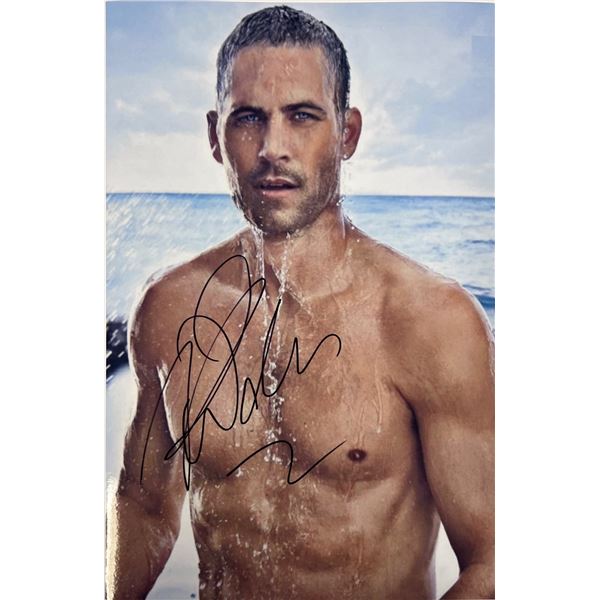 Autograph Signed Paul Walker Photo
