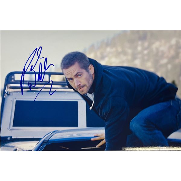 Autograph Signed Paul Walker Photo