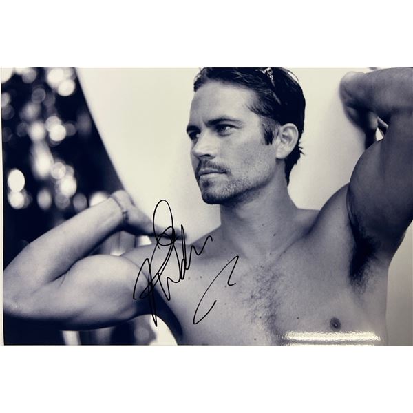 Autograph Signed Paul Walker Photo