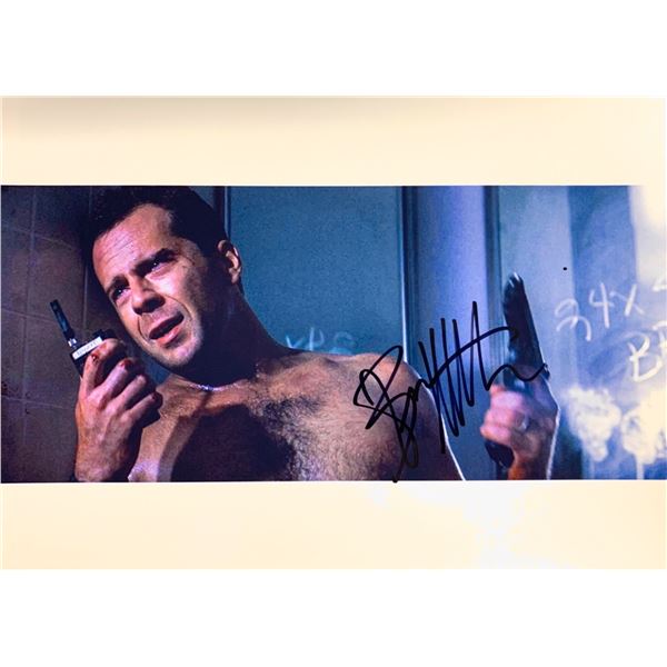 Autograph Signed Bruce Willis Photo