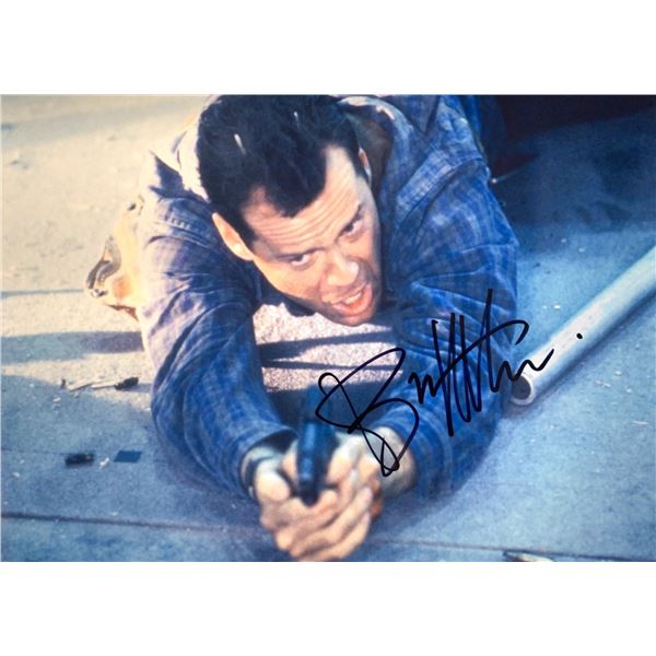 Autograph Signed Bruce Willis Photo