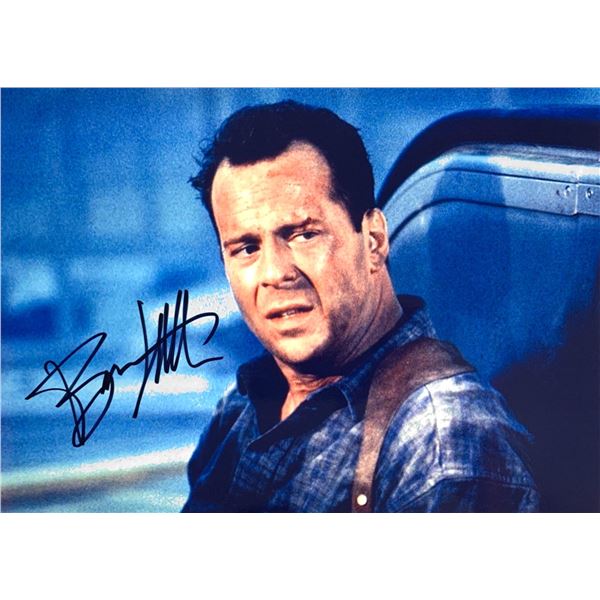 Autograph Signed Bruce Willis Photo