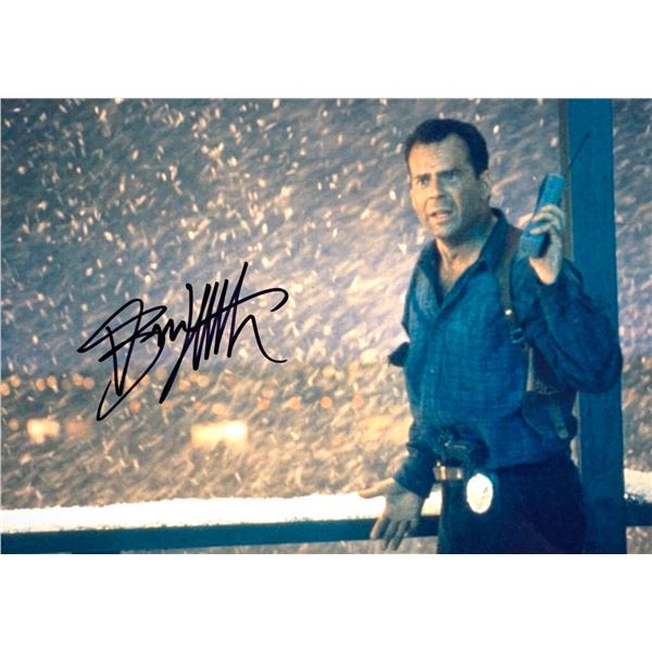 Autograph Signed Bruce Willis Photo