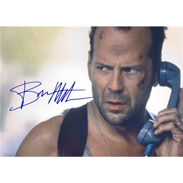 Autograph Signed Bruce Willis Photo