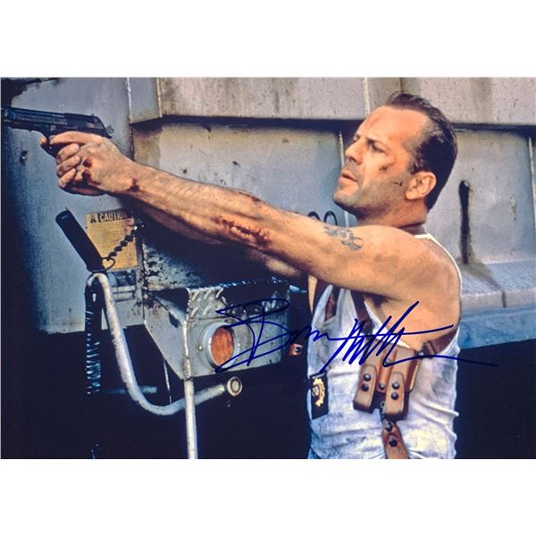 Autograph Signed Bruce Willis Photo
