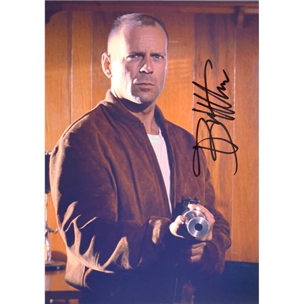 Autograph Signed Bruce Willis Photo