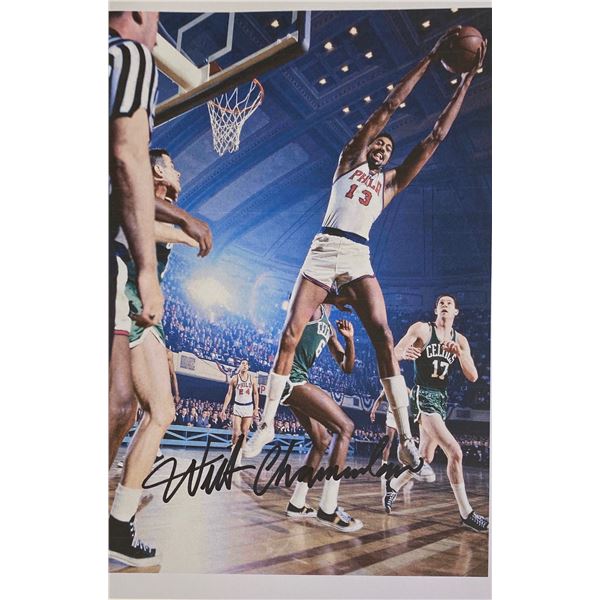 Autograph Signed Wilt Chamberlain Photo
