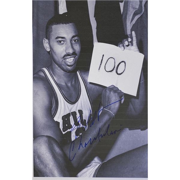 Autograph Signed Wilt Chamberlain Photo