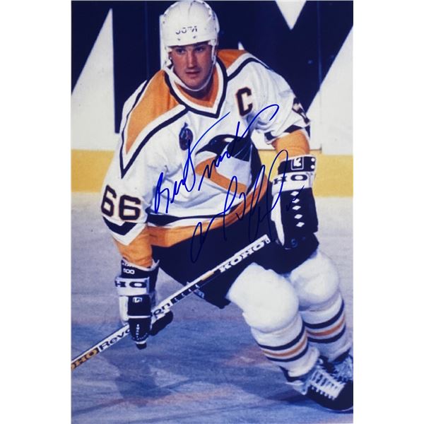Autograph Signed Mario Lemieux Photo