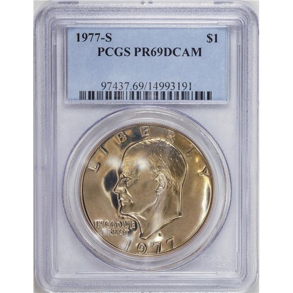1977-S Eisenhower Dollar Coin PCGS PR69DCAM