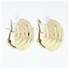 Image 3 : Hammerman Bros. 14k Yellow Gold Polished Puffed Scalloped Domed Button Earrings