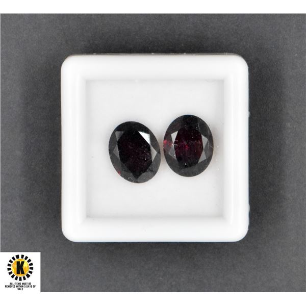 #334-NATURAL DARK RED GARNET OVAL  5.6CT