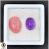 Image 1 : #83-NATURAL AUSTRALIA  PINK OPAL9.45CT, AMETHYST 7