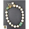 Image 1 : #154-FRESH WATER FRESH , GREEN JADE BRACELET