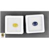 Image 1 : #212-NATURAL YELLOW 2.14CT AND BLUE SAPPHIRE 2.75C