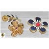 Image 1 : 3 FLOWER BROACHES