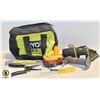 Image 1 : FLAT OF RYOBI BAG,DEWALT BATERY,HOLSTER AND MORE