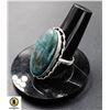 Image 1 : #108-NATURAL BLUE APATITE GEMSTONE RING SIZE 8