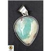 Image 1 : #122-NATURAL CHRYSOPRASE GEMSTONE PENDANT