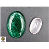Image 1 : #79-NATURAL  MALACHITE 39.63CT,ROSE QUARTZ 14.68CT