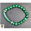 Image 1 : #124-NATURAL MALACHITE BEAD BRACELET 8MM