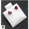 Image 1 : #211-NATURAL RED GARNET  4 X5 STUD EARRINGS