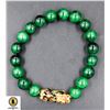 Image 1 : #272-NATURAL GREEN OBSIDIAN DRAGON  BRACELET