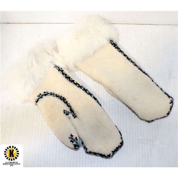 AUTHENTIC INDIGENOUS LADIES MITTENS FUR CUFF