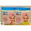 Image 1 : 2 NEW SEALED PACKS PINK COLOURED HAIR DRYING CAPS