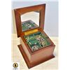 Image 1 : WOODEN JEWELRY BOX WITH JEWELRY