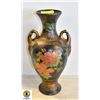 Image 1 : 17" ASIAN THEMED 2 HANDLED VASE/ DECOR PIECE