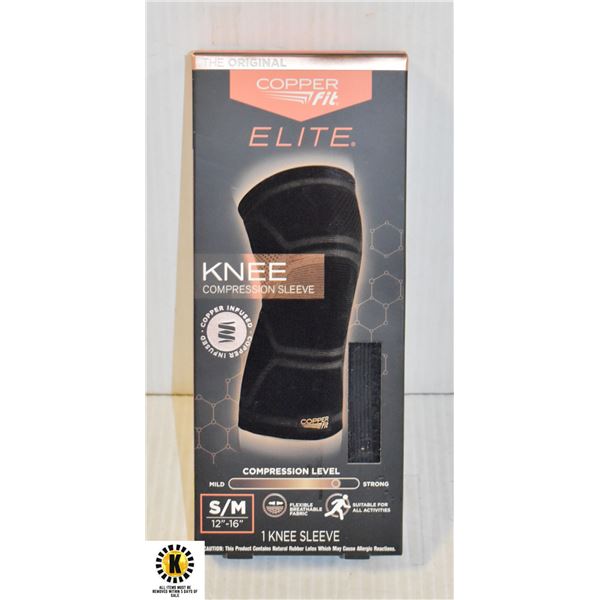 COPPER FIT ELITE KNEE COMPRESSION SLEEVE SIZE: