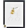 Image 1 : #191-NATURAL UNHEATED CITRINE 6.9 X 9.2 & CZ  PEND
