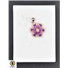 Image 1 : #220-NATURAL AMETHYST 3 X5 & CZ PENDANT
