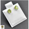 Image 1 : #209-NATURAL GREEN PERIDOT 4 X5 STUD EARRINGS
