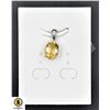 Image 1 : #190-NATURAL UNHEATED CITRINE 8.6 X 10.7 PENDANT