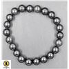 Image 1 : #287-NATURAL FIRE  BLACK OBSIDAN BRACELET 8MM/7.5"