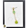 Image 1 : #182-NATURAL PERIDOT & PREHNITE  7MM PENDANT