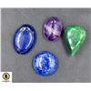 Image 1 : #20-NATURAL  AMETHYST,EMERALD/LAPIS LAZULI 79.50CT
