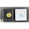 Image 1 : #66-NATURAL BLUE TOPAZ 3.09CT& YELLOW OPAL 4.03CT