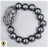 Image 1 : #244-BLACK OBSIDIAN BRACELET 12MM /8MM